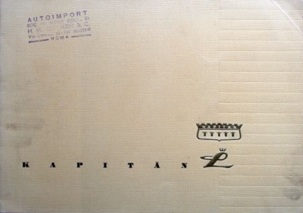 Opel Kapitaen L Modelprogram 1957 Carbrochure  (5255)